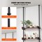 Black-Brown 4-Layer Adjustable Over-Toilet Storage Rack with Aluminum Steel Frame